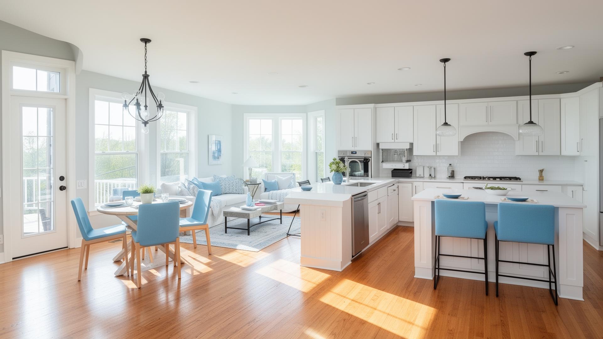 Bright, freshly cleaned Milwaukee home interior with sunlight